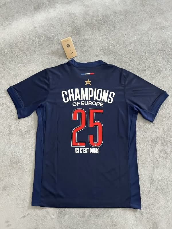 Thailand Quality(AAA) 2025 Paris St Germain Home Champion Special Soccer Jersey