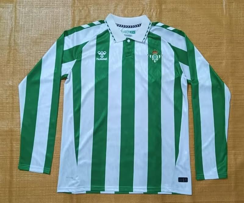 Thailand Quality(AAA) 24/25 Real Betis Home Long Sleeve Soccer Jersey