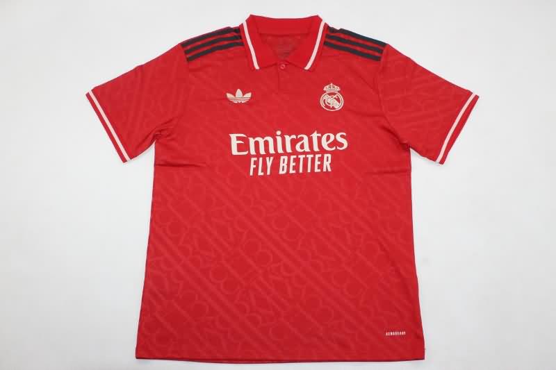Thailand Quality(AAA) 24/25 Real Madrid Red Soccer Jersey