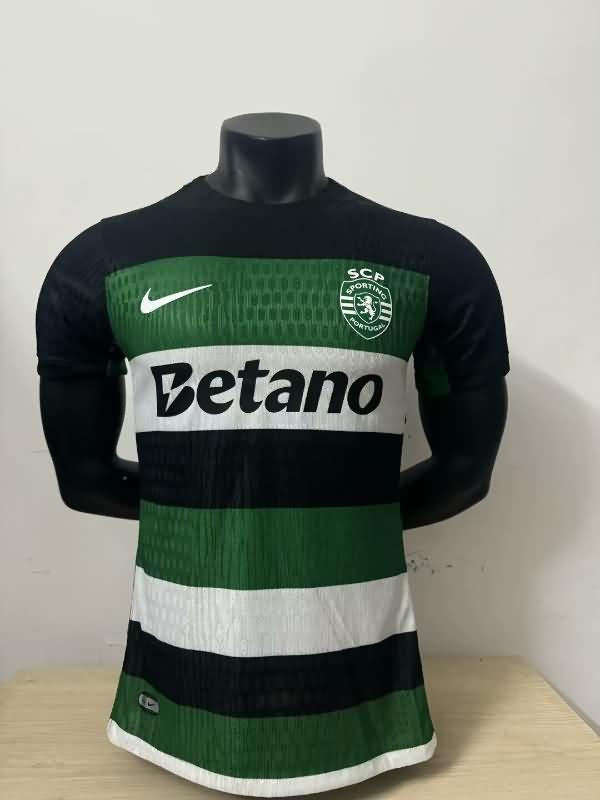 Thailand Quality(AAA) 24/25 Sporting Lisbon Home Soccer Jersey (Player)