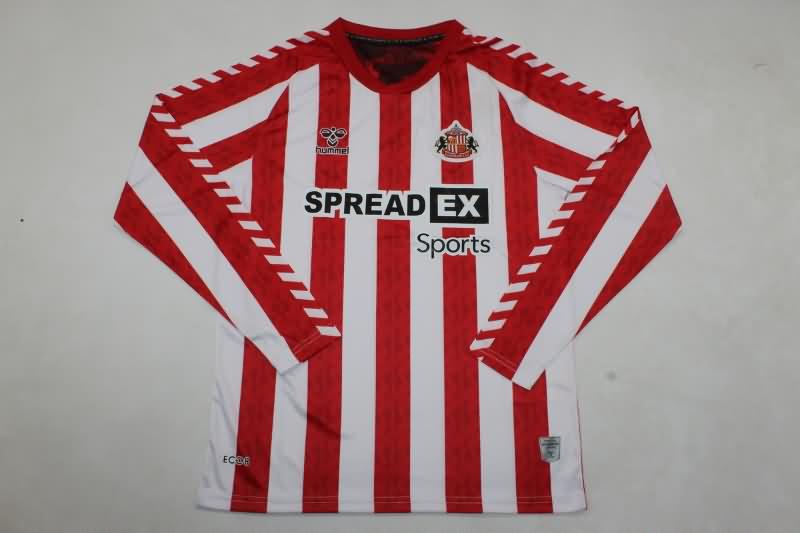 Thailand Quality(AAA) 24/25 Sunderland Home Long Sleeve Soccer Jersey