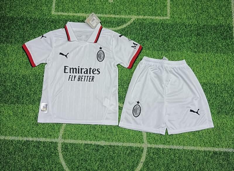 24/25 AC Milan Away Kids Soccer Jersey And Shorts