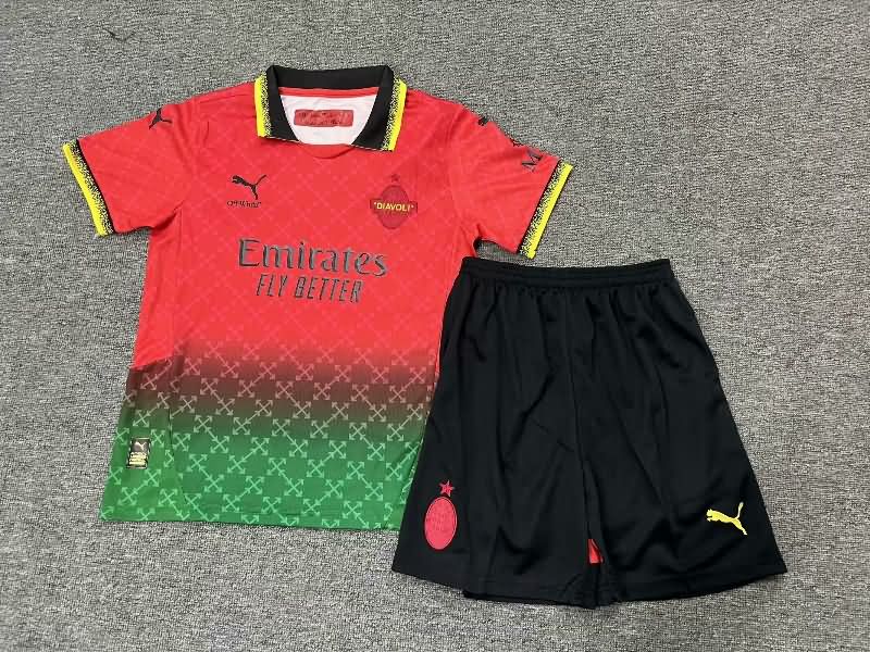 24/25 AC Milan Special Kids Soccer Jersey And Shorts