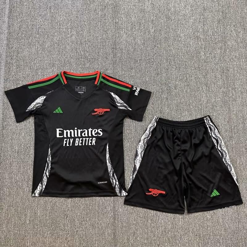 24/25 Arsenal Away Kids Soccer Jersey And Shorts Leaked