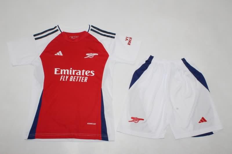 24/25 Arsenal Home Kids Soccer Jersey And Shorts