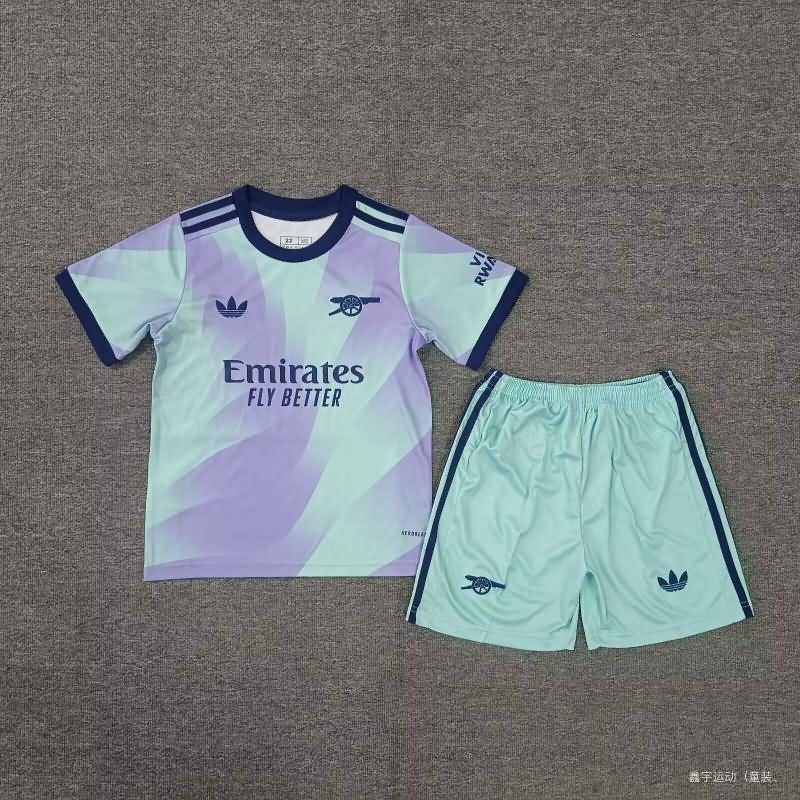 24/25 Arsenal Third Kids Soccer Jersey And Shorts