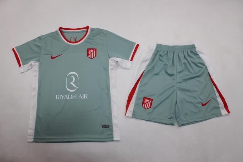 24/25 Atletico Madrid Away Kids Soccer Jersey And Shorts Leaked