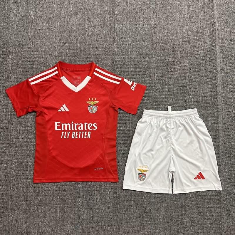 24/25 Benfica Home Kids Soccer Jersey And Shorts