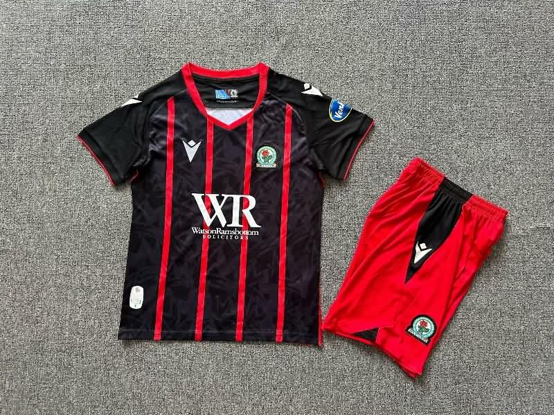 24/25 Blackburn Away Kids Soccer Jersey And Shorts