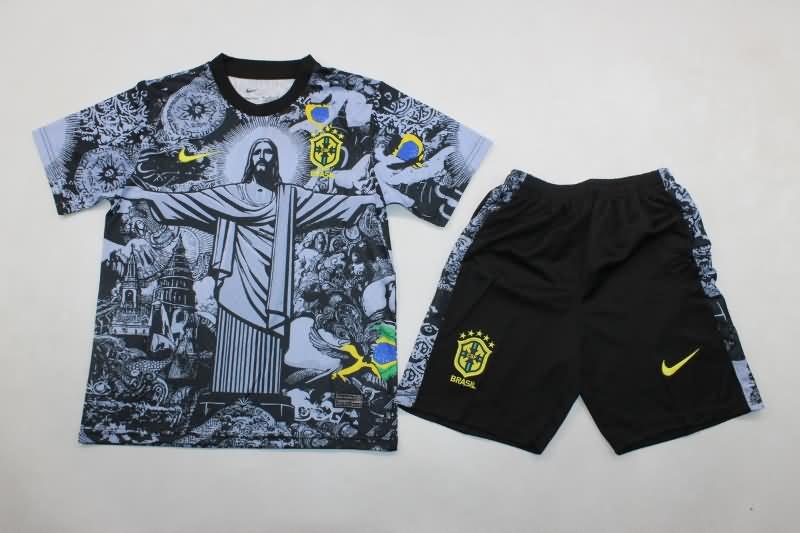 2024 Brazil Copa America Special Kids Soccer Jersey And Shorts