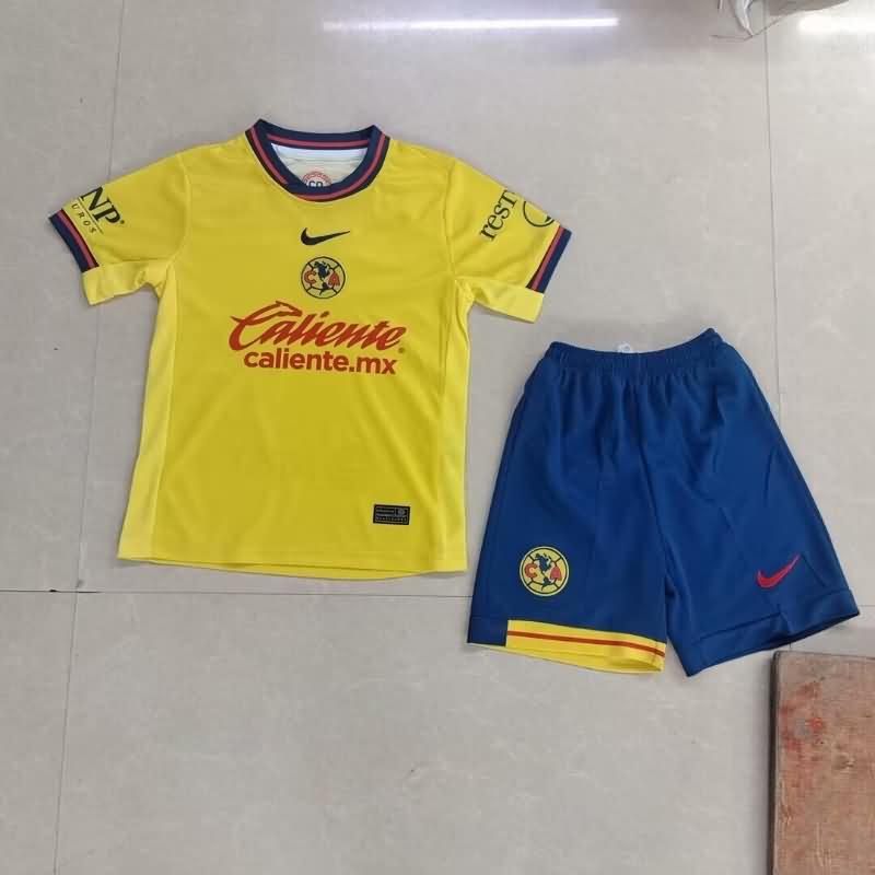 24/25 Club America Home Kids Soccer Jersey And Shorts