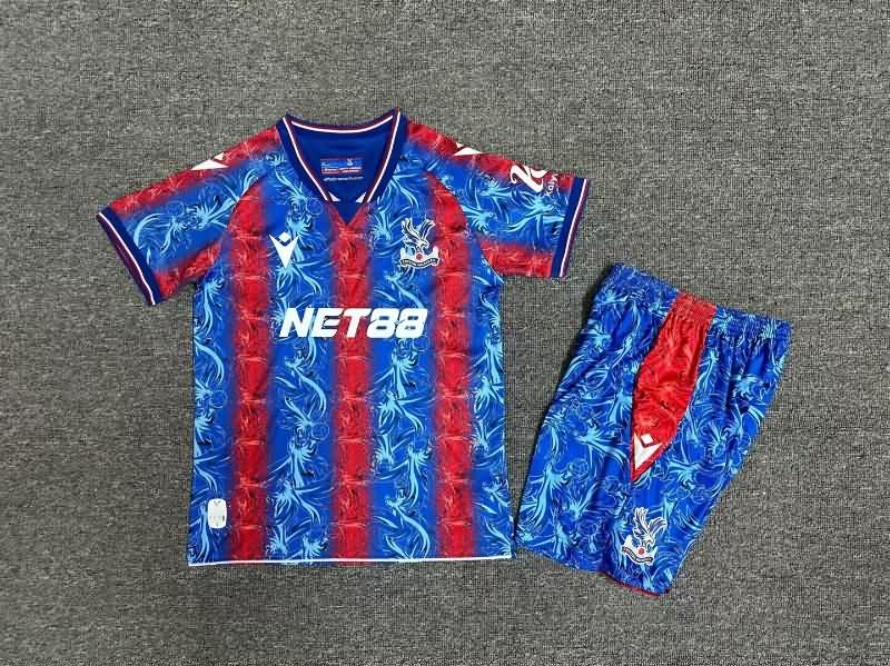 24/25 Crystal Palace Home Kids Soccer Jersey And Shorts