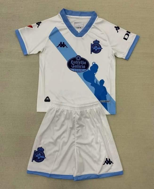 24/25 Deportivo La Coruna Away Kids Soccer Jersey And Shorts