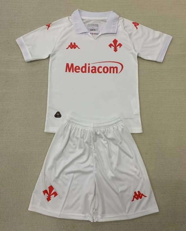 24/25 Fiorentina Away Kids Soccer Jersey And Shorts