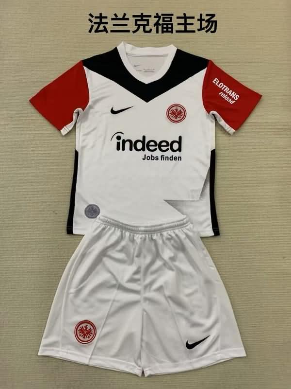 24/25 Frankfurt Home Kids Soccer Jersey And Shorts