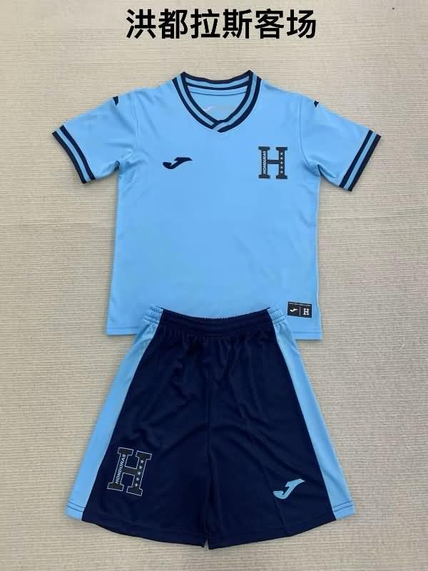2024 Honduras Away Kids Soccer Jersey And Shorts