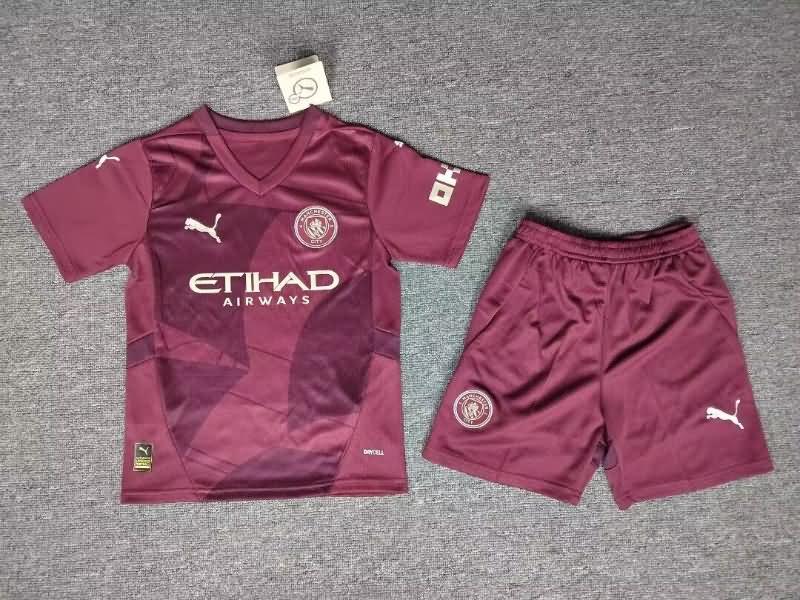 24/25 Manchester City Third Kids Soccer Jersey And Shorts