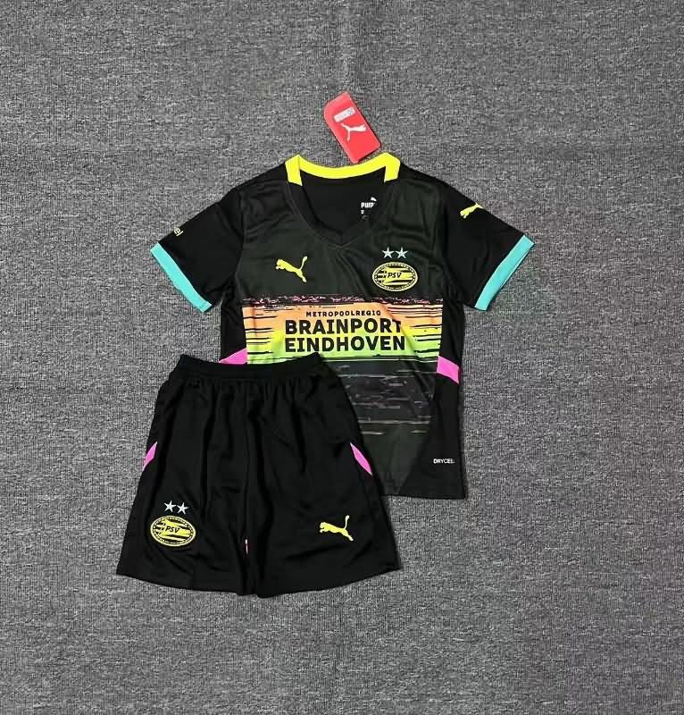 24/25 PSV Eindhoven Away Kids Soccer Jersey And Shorts