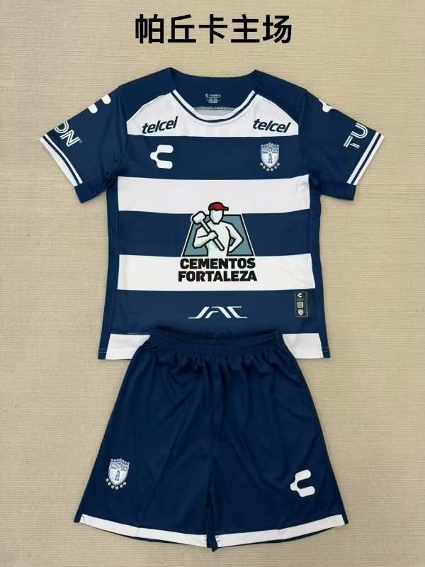 24/25 Pachuca Home Kids Soccer Jersey And Shorts