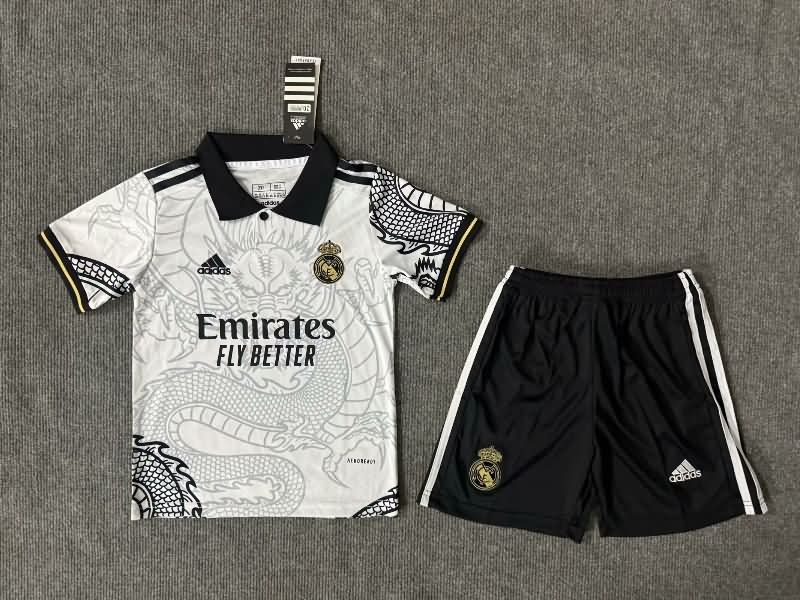 24/25 Real Madrid Special Kids Soccer Jersey And Shorts 06