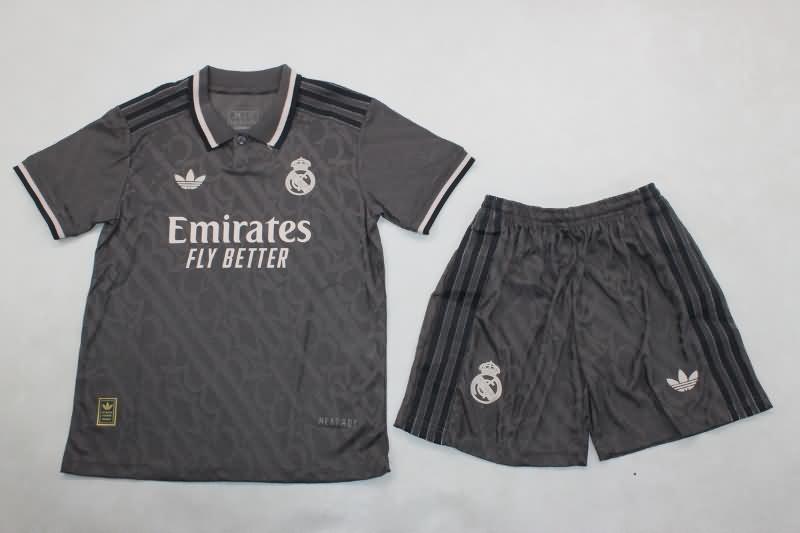 24/25 Real Madrid Third Kids Soccer Jersey And Shorts (Player)