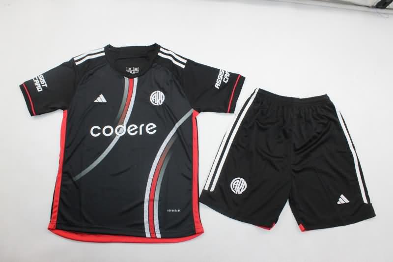 2024 River Plate Third Kids Soccer Jersey And Shorts