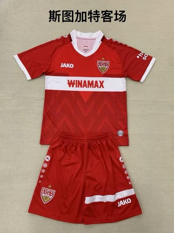 24/25 Stuttgart Away Kids Soccer Jersey And Shorts