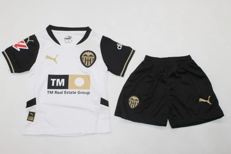 24/25 Valencia Home Kids Soccer Jersey And Shorts