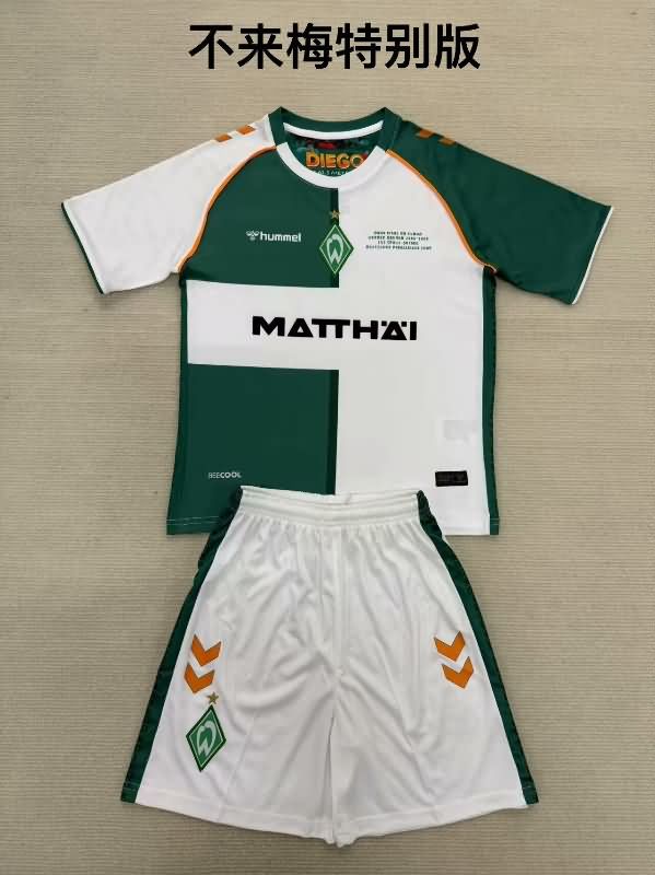 24/25 Werder Bremen Special Kids Soccer Jersey And Shorts