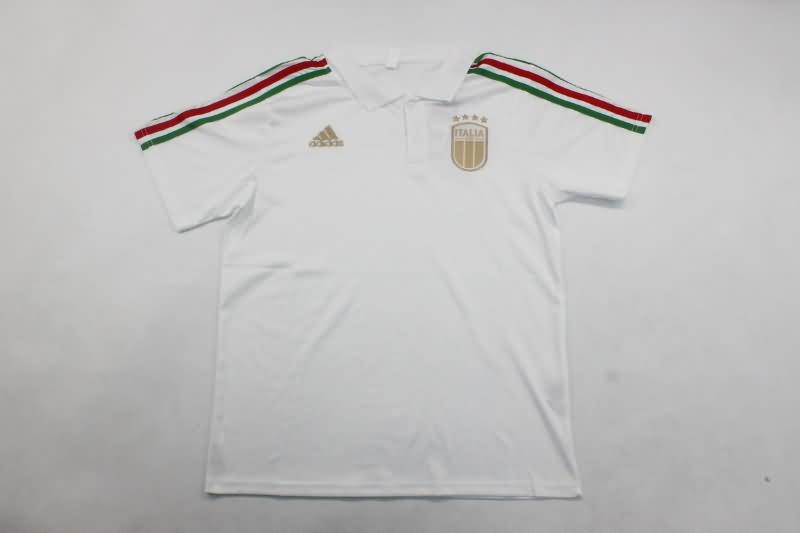 Thailand Quality(AAA) 2024 Italy White Polo Soccer T-Shirt