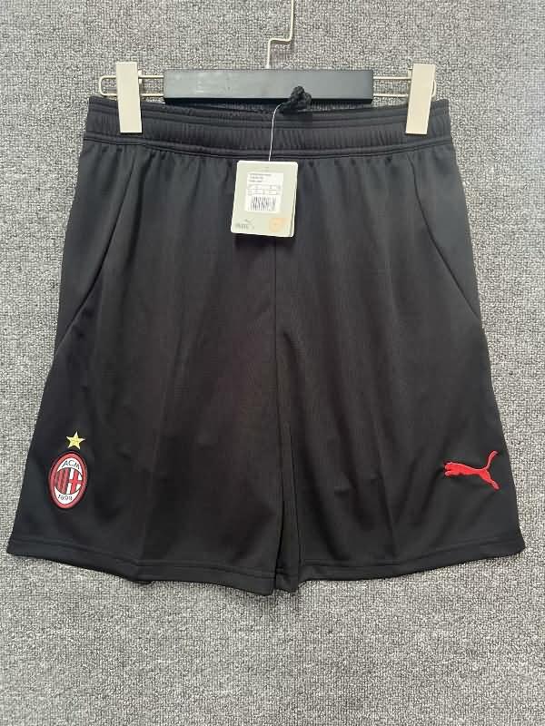 Thailand Quality(AAA) 24/25 AC Milan Home Black Soccer Shorts