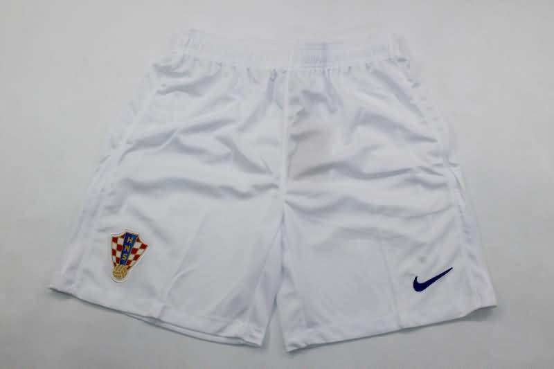 Thailand Quality(AAA) 2024 Croatia Home Soccer Shorts