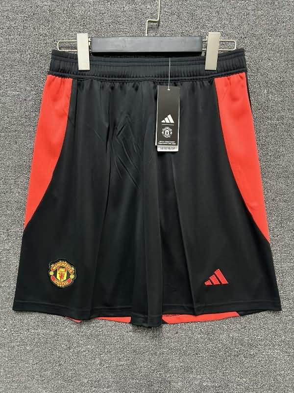 Thailand Quality(AAA) 24/25 Manchester United Black Soccer Shorts