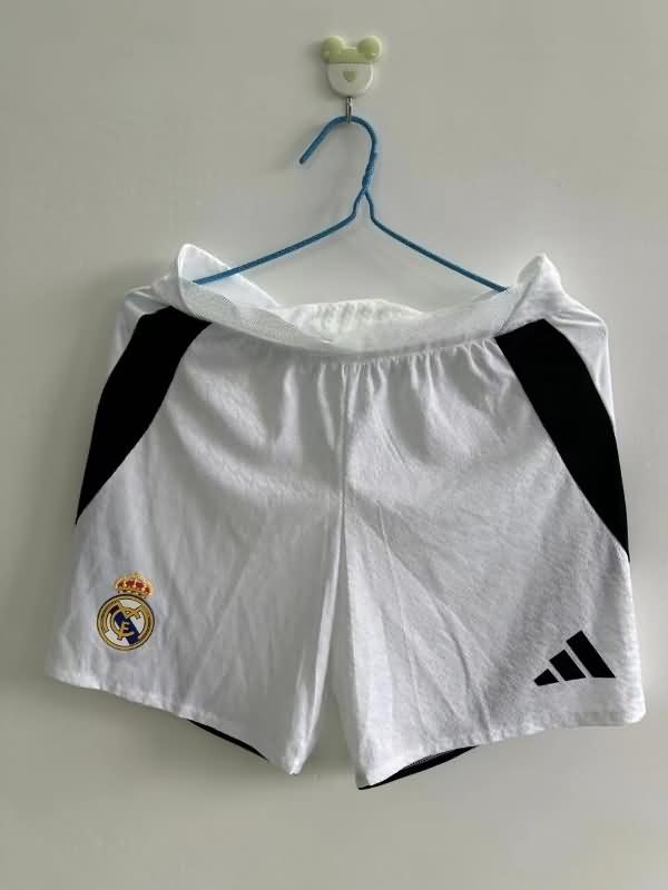 Thailand Quality(AAA) 2024/25 Real Madrid Home Soccer Shorts (Player)