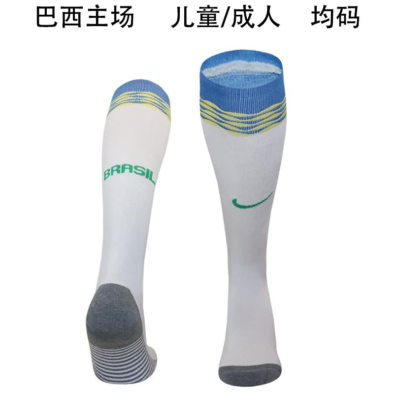 Thailand Quality(AAA) 2024 Brazil Home Soccer Socks