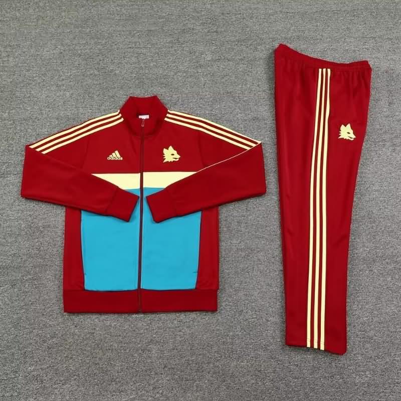 Thailand Quality(AAA) 24/25 AS Roma Red Soccer Tracksuit