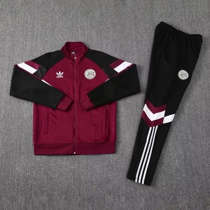 Thailand Quality(AAA) 24/25 Ajax Red Soccer Tracksuit