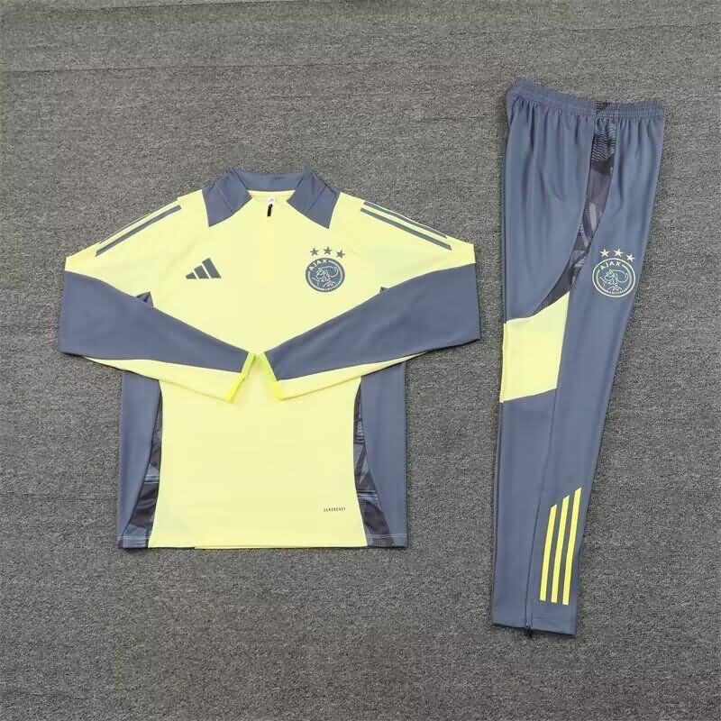 Thailand Quality(AAA) 24/25 Ajax Yellow Soccer Tracksuit