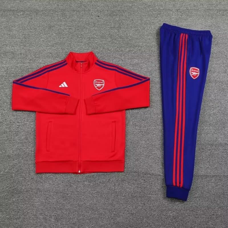 Thailand Quality(AAA) 24/25 Arsenal Red Soccer Tracksuit 04