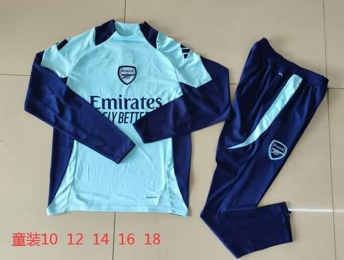 Kids - Thailand Quality(AAA) 24/25 Arsenal Light Blue Soccer Tracksuit