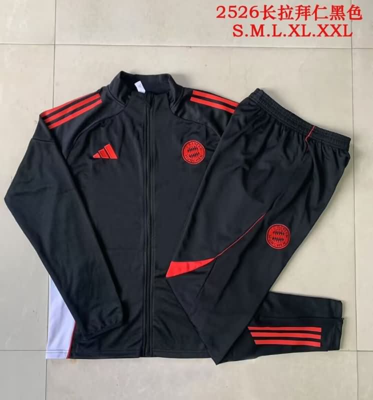 Thailand Quality(AAA) 24/25 Bayern Munich Black Soccer Tracksuit 02