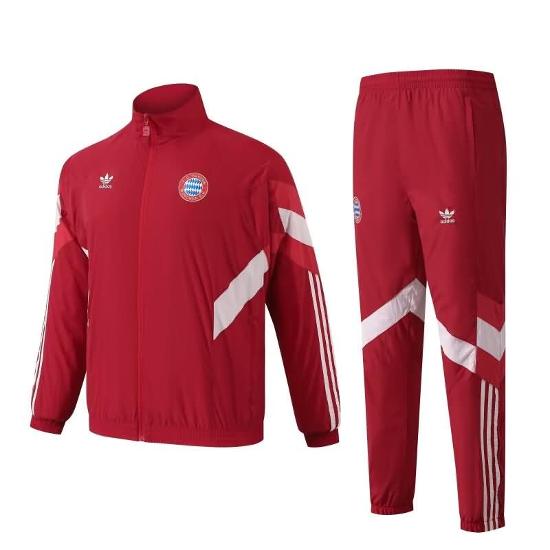 Thailand Quality(AAA) 24/25 Bayern Munich Red Soccer Windbreaker Tracksuit