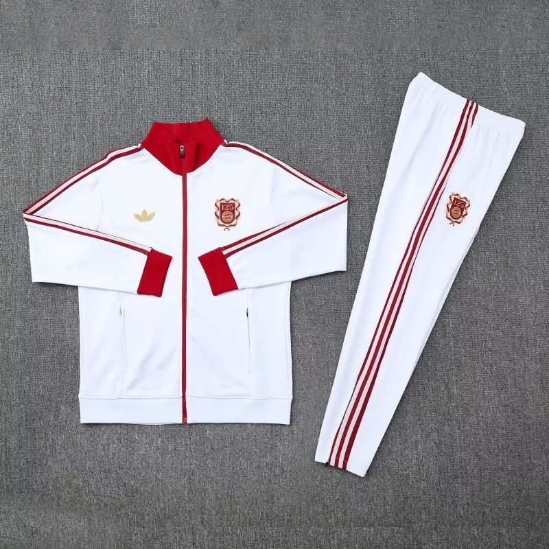 Thailand Quality(AAA) 24/25 Bayern Munich White Soccer Tracksuit 03