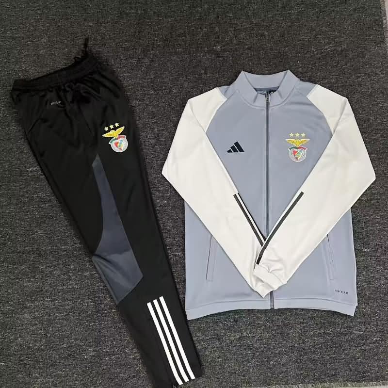 Thailand Quality(AAA) 24/25 Benfica Grey Soccer Tracksuit 02