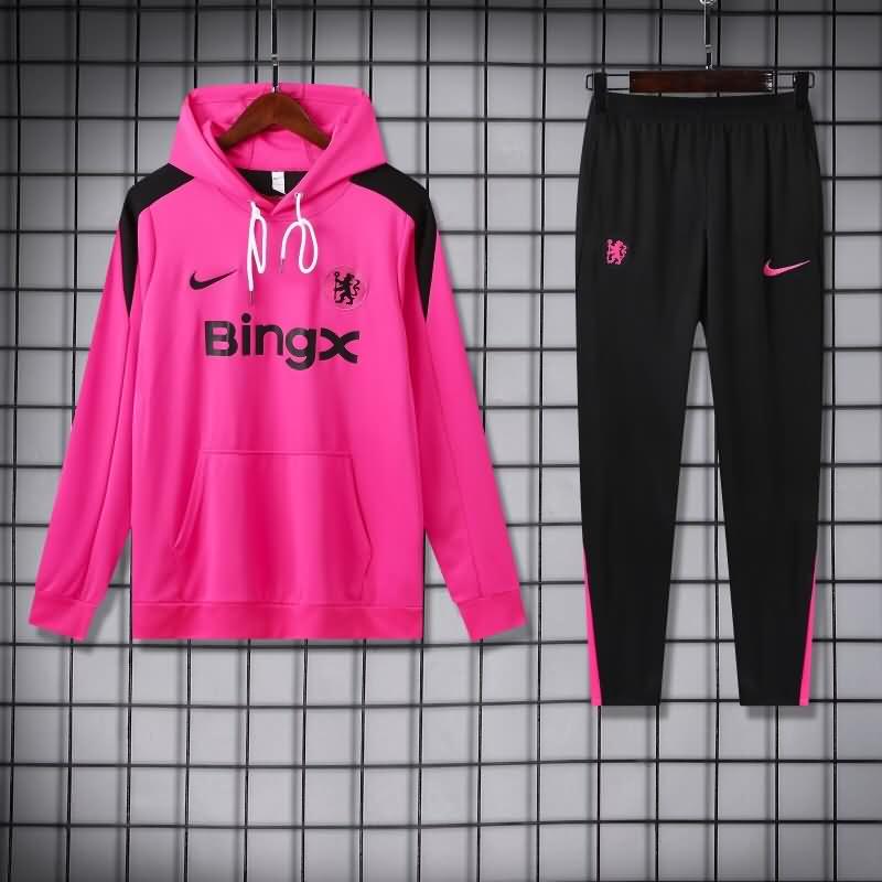 Thailand Quality(AAA) 24/25 Chelsea Pink Soccer Tracksuit