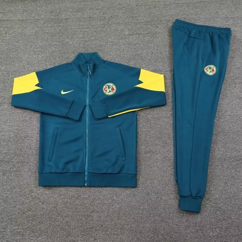 Thailand Quality(AAA) 24/25 Club America Green Soccer Tracksuit