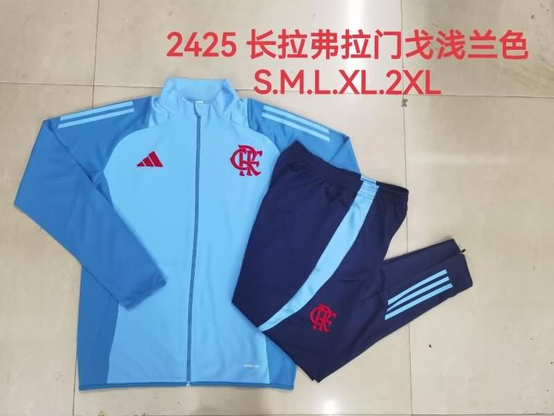 Thailand Quality(AAA) 24/25 Flamengo Blue Soccer Tracksuit