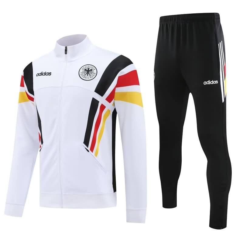 Thailand Quality(AAA) 2024 Germany White Soccer Tracksuit 03