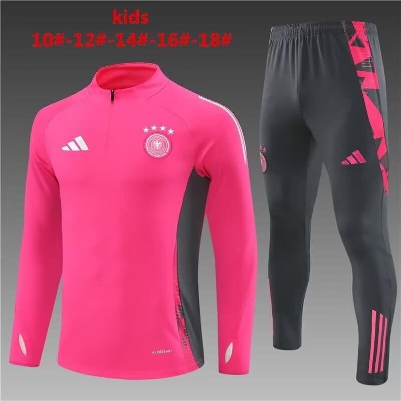 Kids - Thailand Quality(AAA) 2024 Germany Pink Soccer Tracksuit