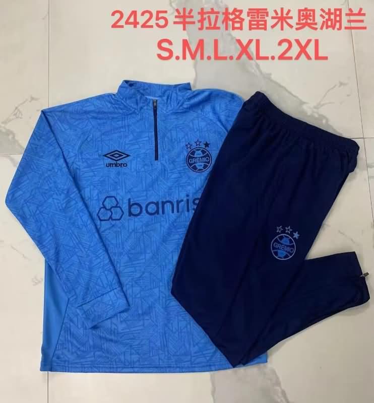 Thailand Quality(AAA) 2024 Gremio Blue Soccer Tracksuit